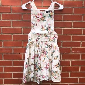Cream Floral Mini Dress size S